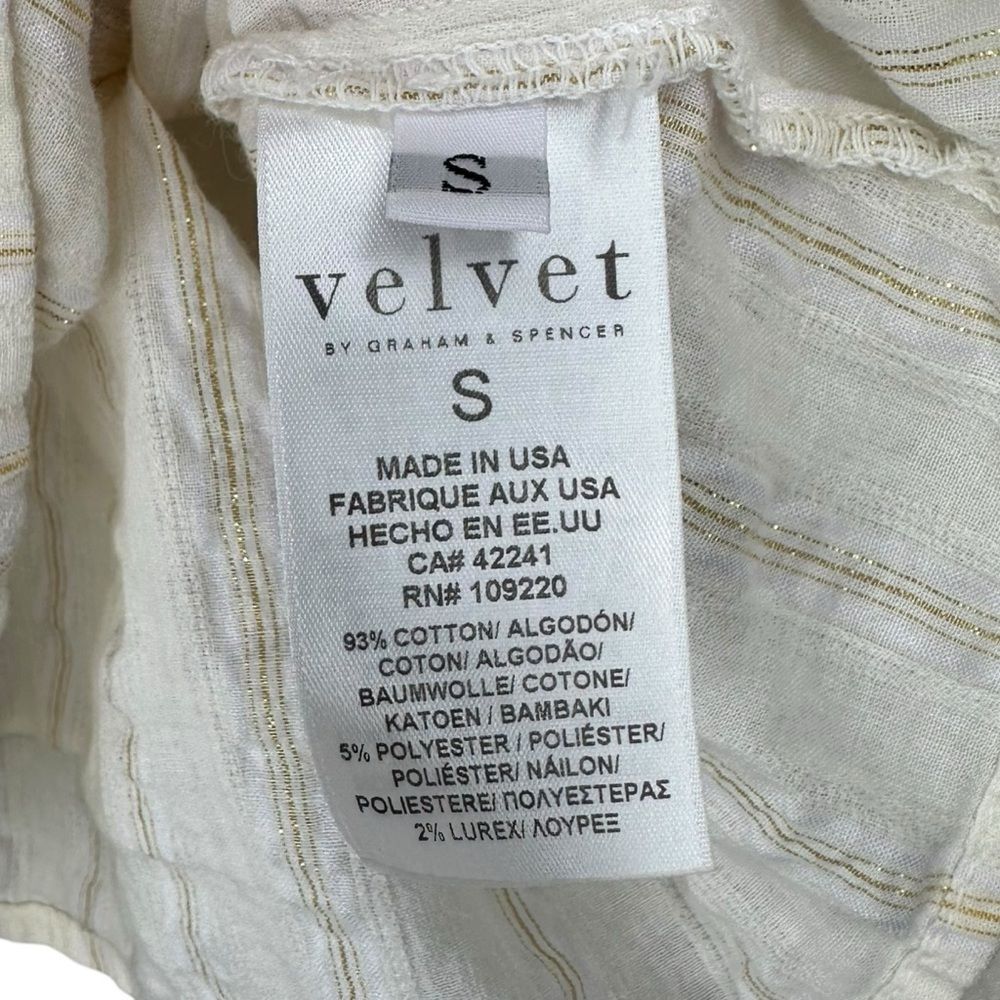 Velvet by Graham & Spencer Cream Button-Front Textured Blouse - Picture 6 of 6